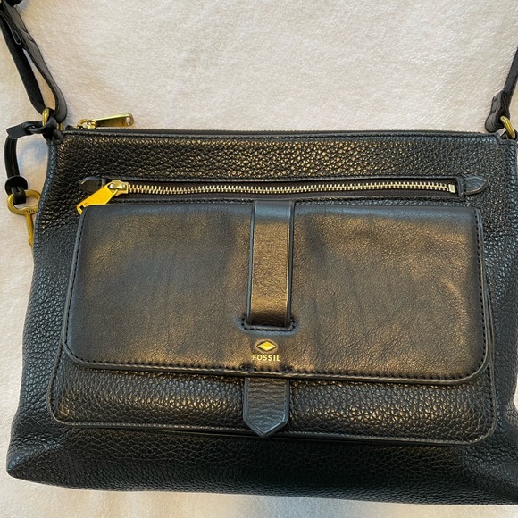 Fossil Black Leather Crossbody bag - Picture 1 of 5